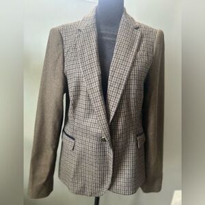 Zara Wool Plaid Blazer